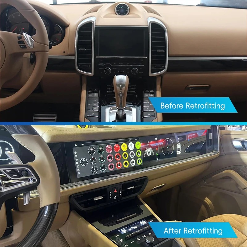 2011-2017 Car Upgrade 2024 Center Console Dashboard Car Modification Center Screen Automotive Interior